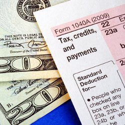 Money and tax form